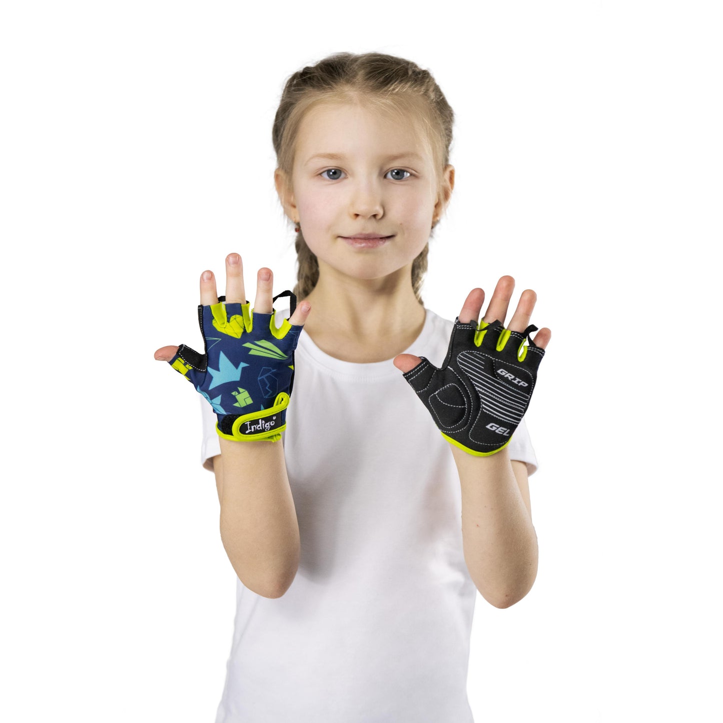 Child Cycling Gloves SPEED Indigo