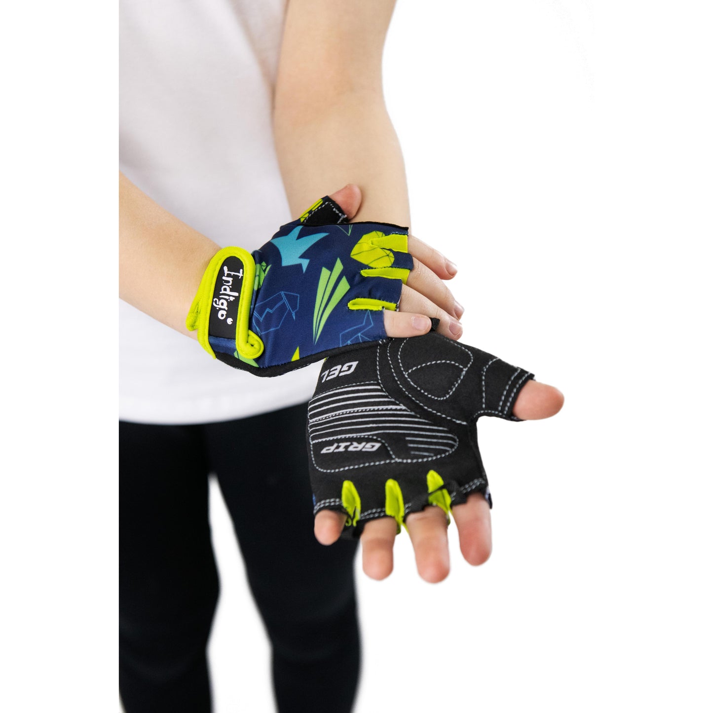 Child Cycling Gloves SPEED Indigo