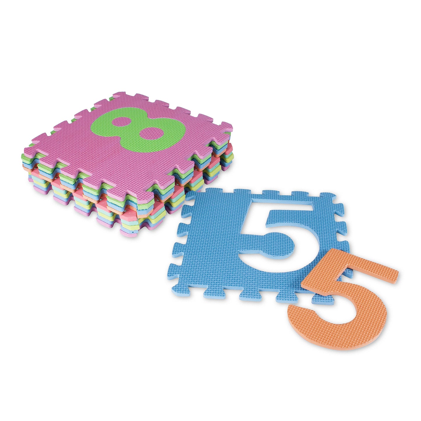 Puzzle Fitness and Exercise Mat INDIGO Numbers 9 Units Multicolor