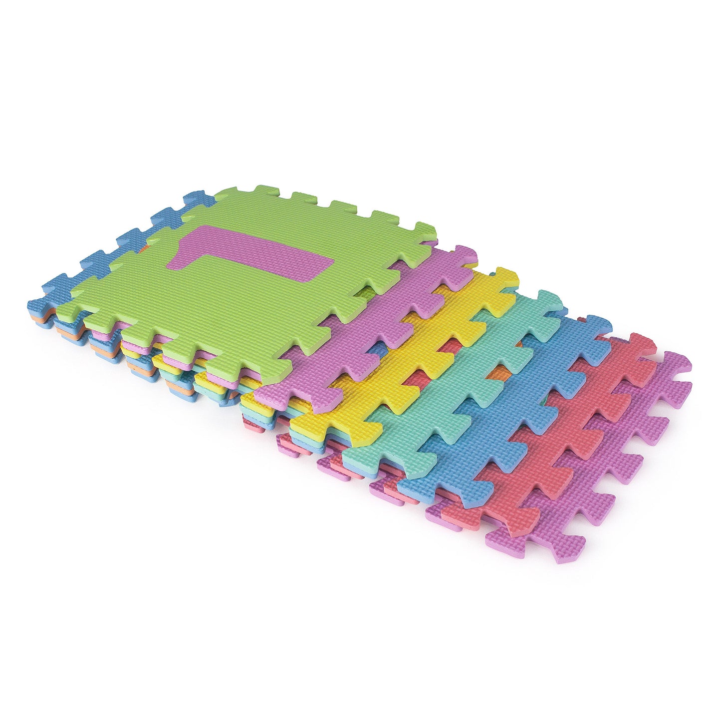Puzzle Fitness and Exercise Mat INDIGO Numbers 9 Units Multicolor