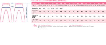 Leggings de Ginástica Rítmica de Algodão INDIGO Preto