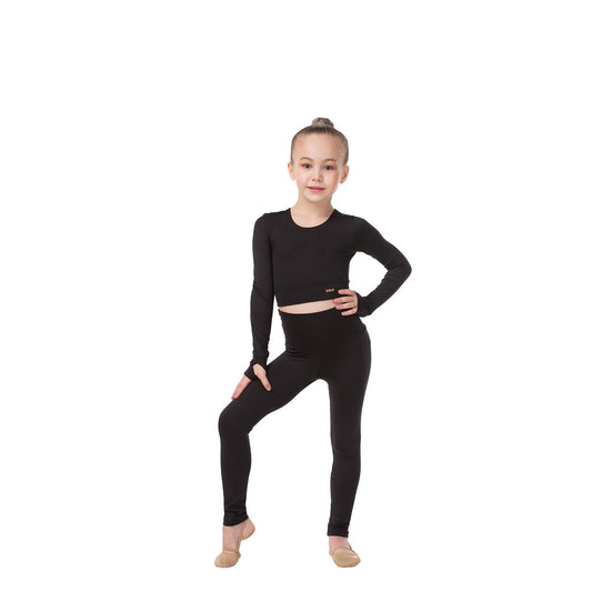 Elastic Top with Long Sleeves SOLO Black