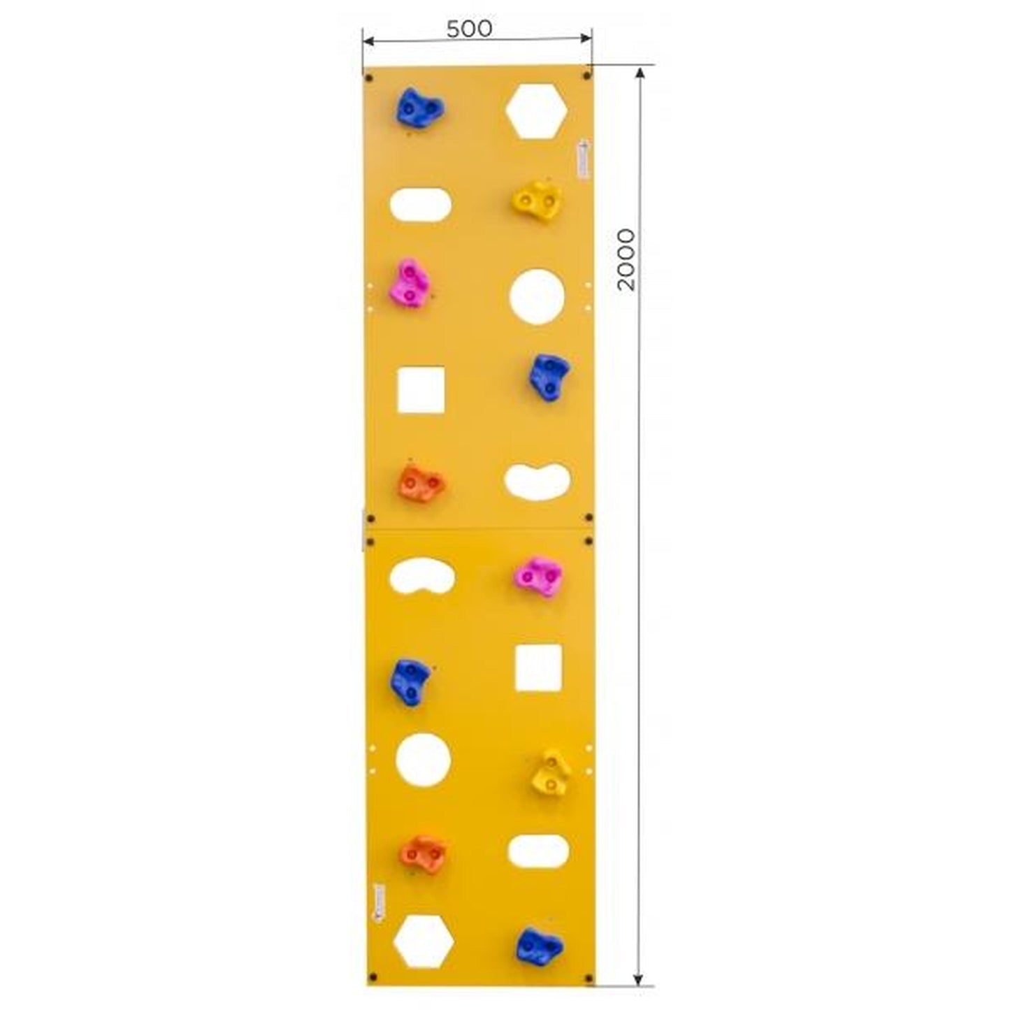 Mur d'Escalade 10 Prises avec Trous ELBRUS Orange 50*200 cm