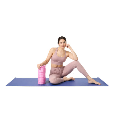 Rolo de Espuma Faom Roller Para Massagem Muscular, Yoga e Fitness INDIGO 33*14 cm