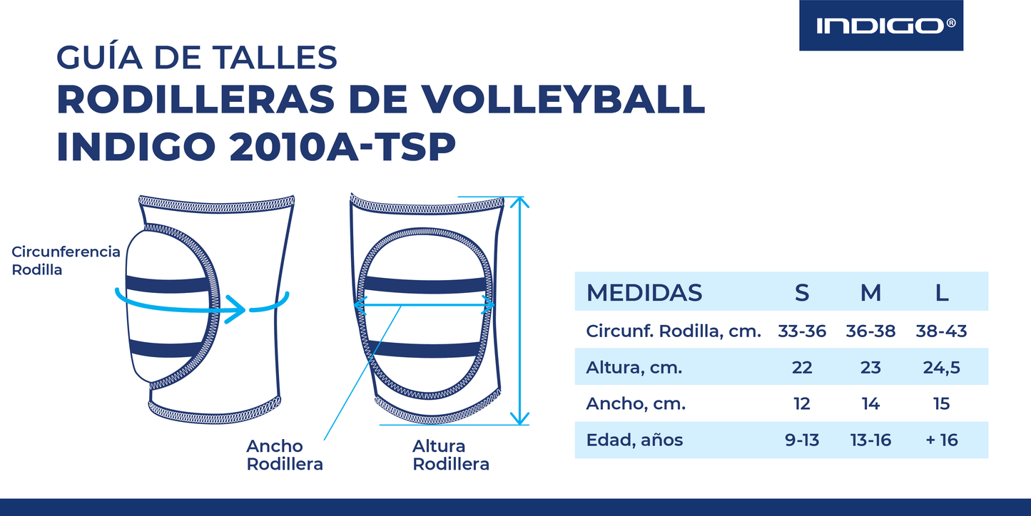 Joelheiras de Voleibol Acolchoadas INDIGO Azul