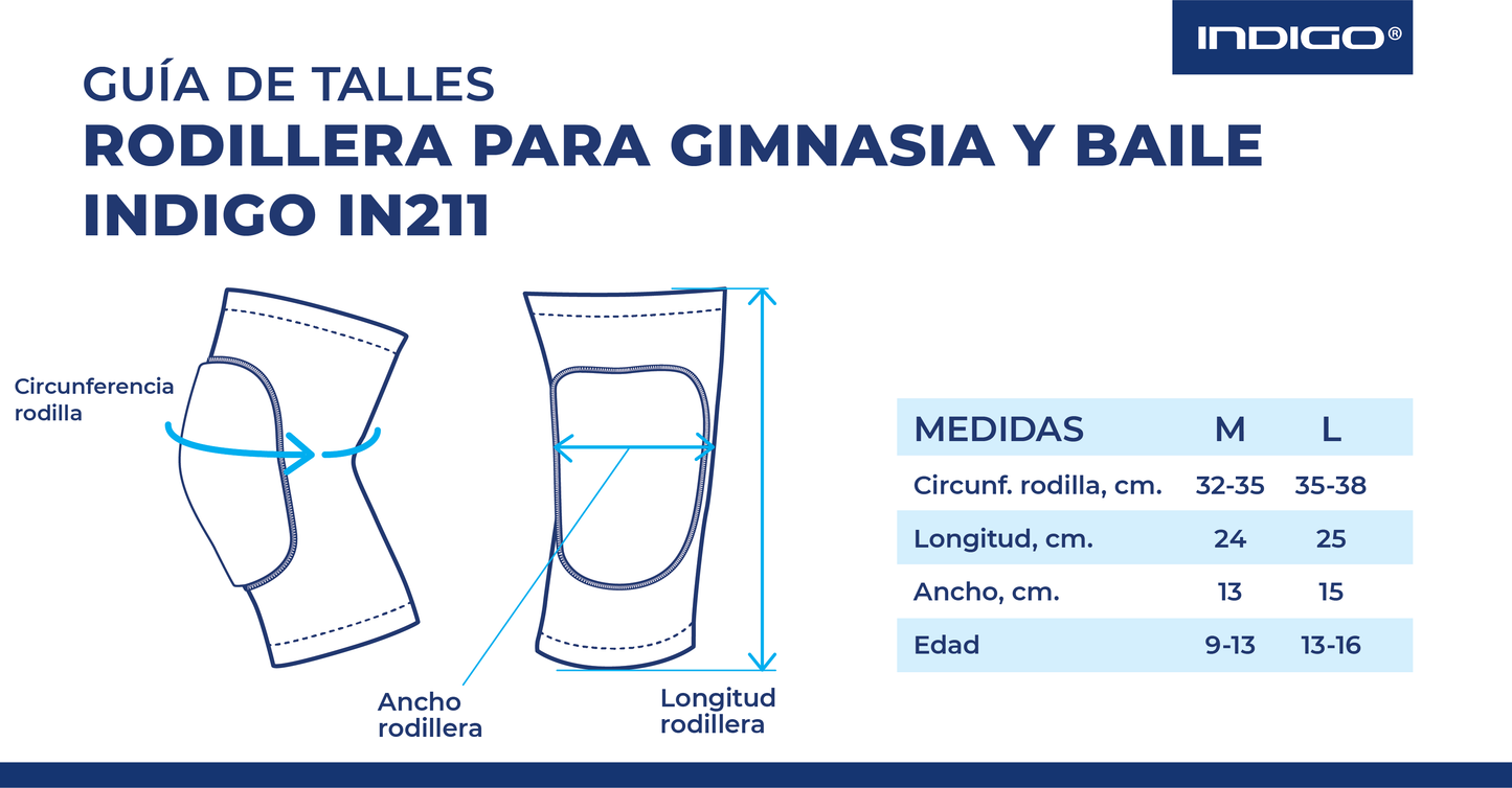 Joelheiras Elásticas Para Ginástica Rítmica INDIGO