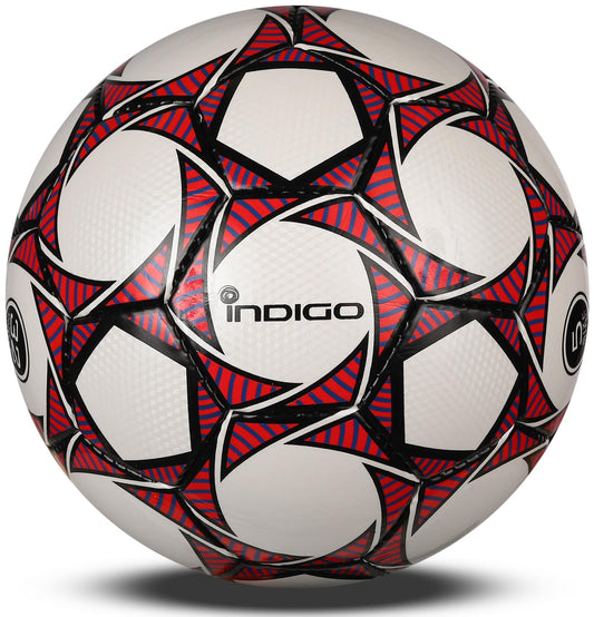 Bola de Futebol de Treinamento Nº5 com Textura 3D COACHER INDIGO Branco-Vermelho