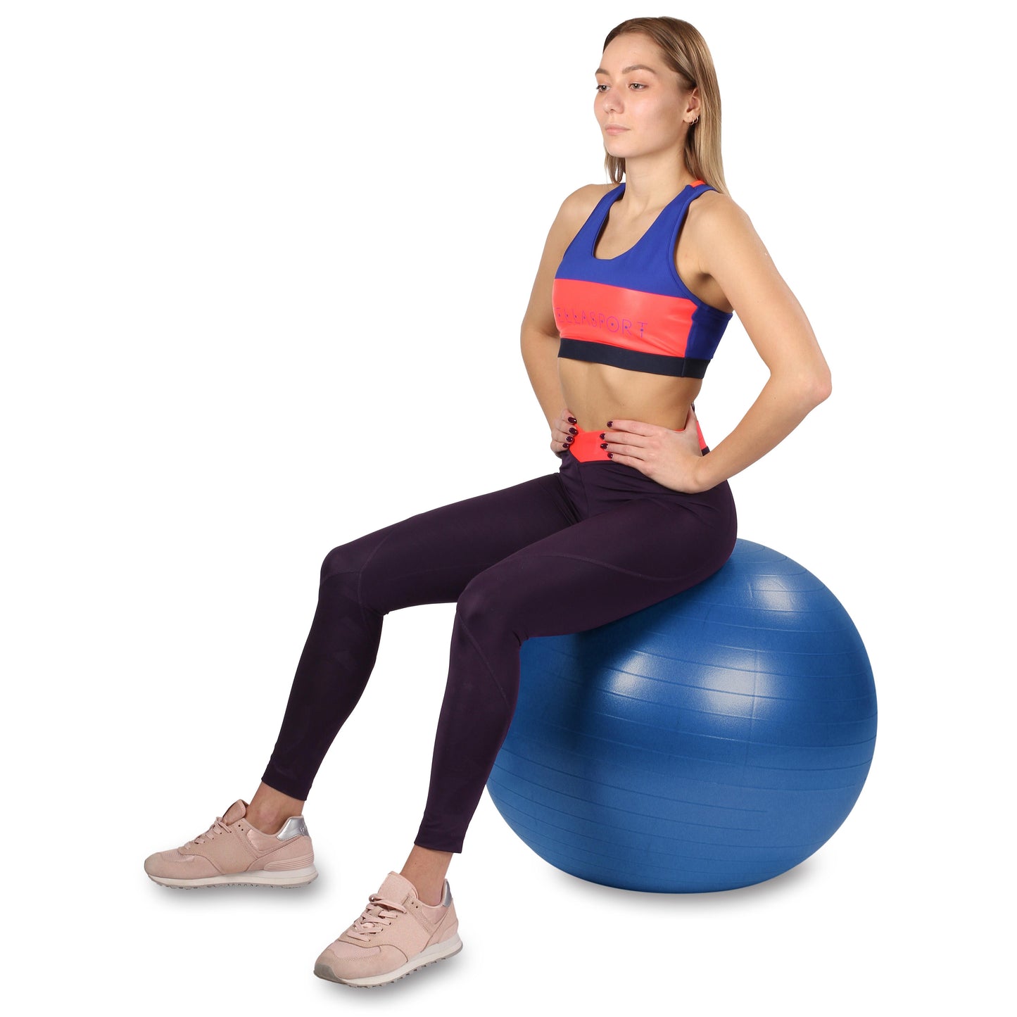 Gym Ball Anti-Burst + Pump INDIGO