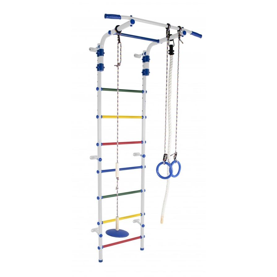 START2 Wall-Mounted Children's Gym with Stall Bars, Rings, and Swing 217*75*52.5 cm