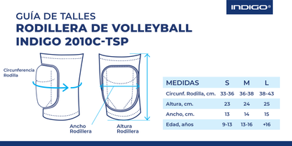 Joelheiras de Voleibol Acolchoadas INDIGO Preto 2010C