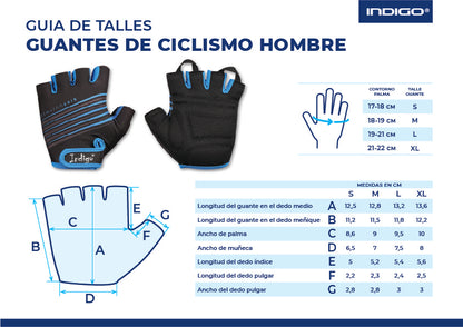 Guantes Ciclismo Hombre BIKE CONCEPT INDIGO