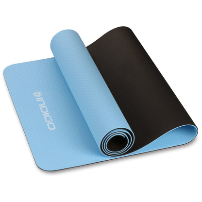 Tapete de Yoga e Fitness TPE INDIGO Bilateral 173*61*0,5 cm