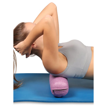 Rolo de Pano Recheado Para Massagem Muscular e Yoga INDIGO 34*9 cm