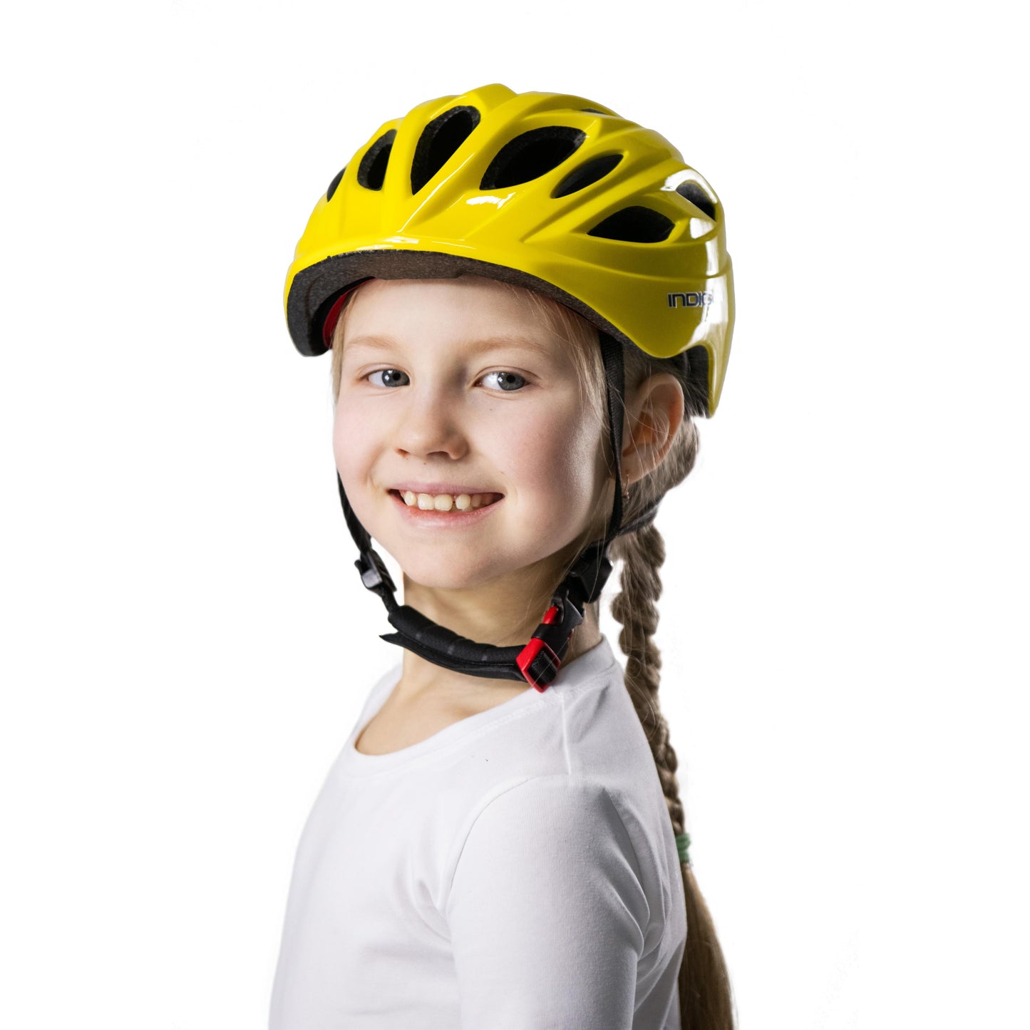 Capacete de Bicicleta Criança com Ventilação INDIGO 51-55 cm Verde Claro