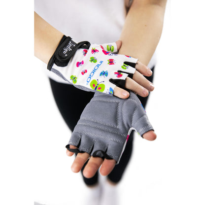 Guantes Ciclismo Infantil BUTTERFLY INDIGO Blanco