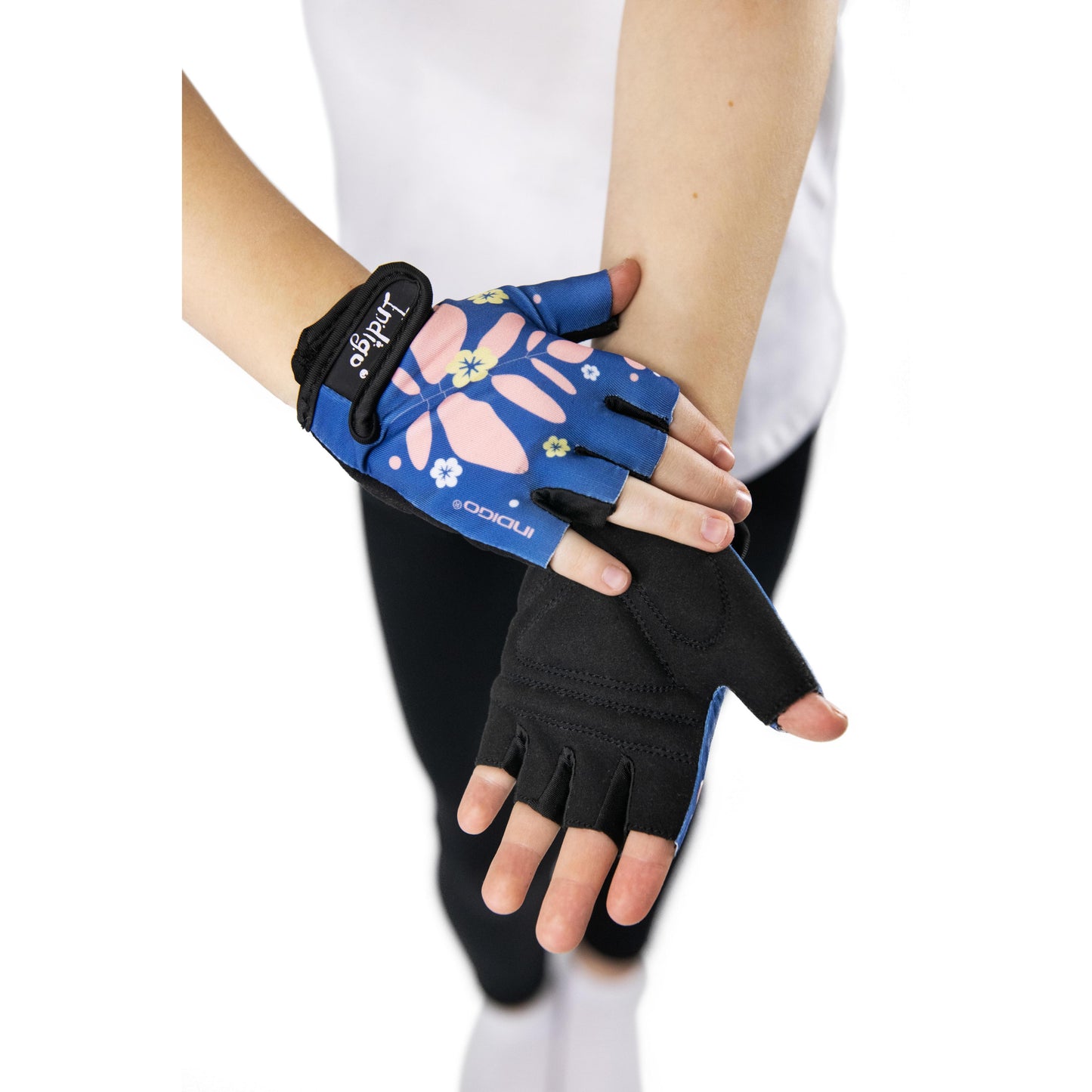 Gants Cyclisme Enfant FLOWERS INDIGO