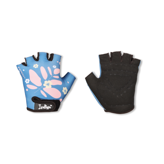 Gants Cyclisme Enfant FLOWERS INDIGO