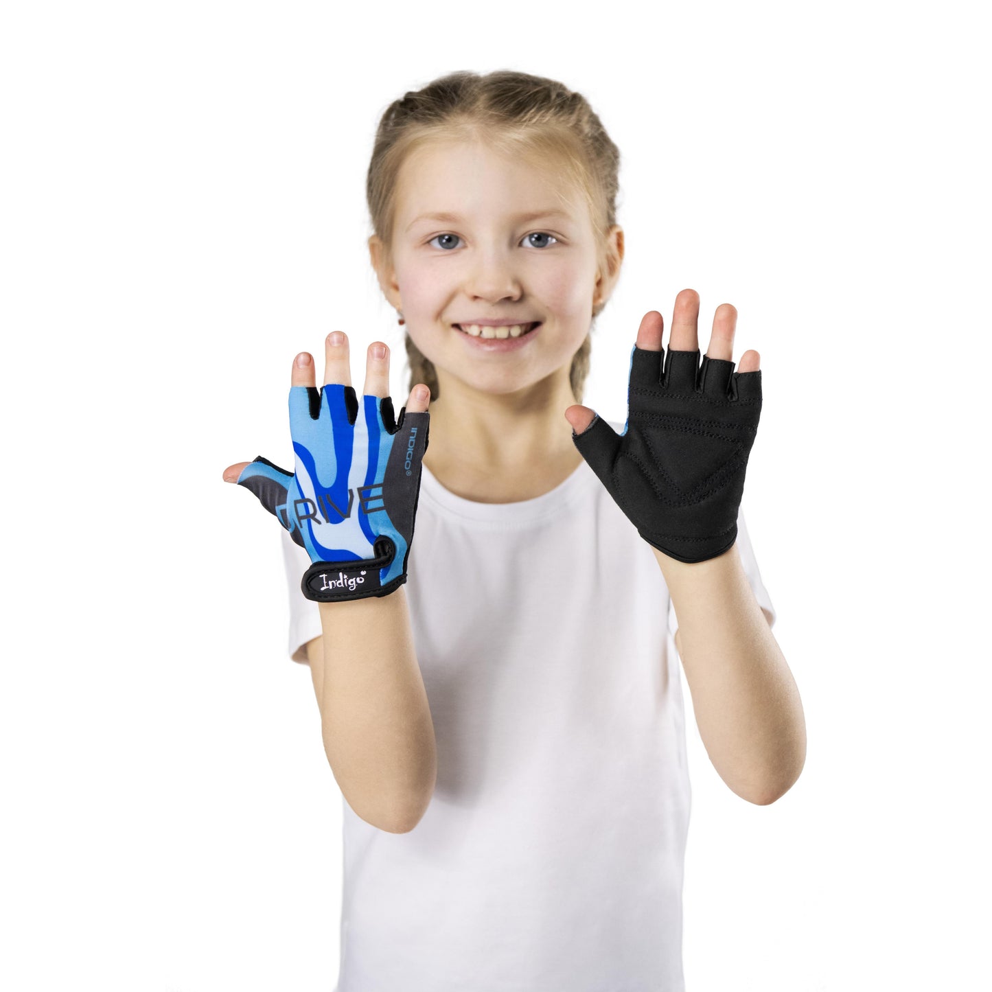 Children's Cycling Gloves INDIGO DRIVE