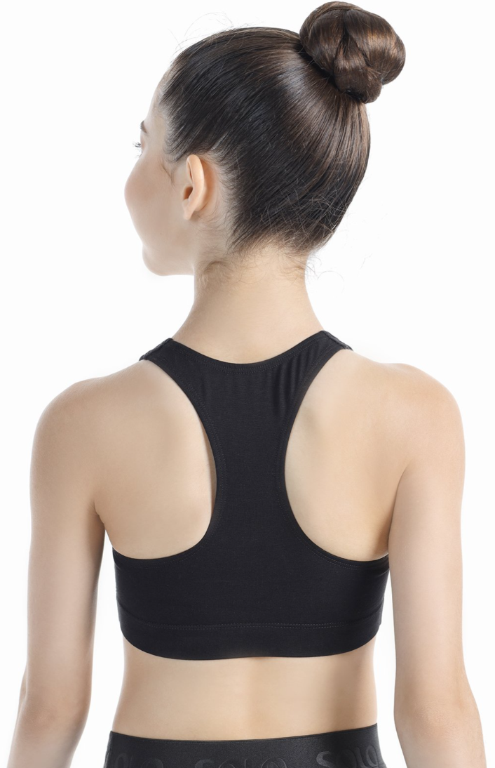 Top de Ginástico Elástico SOLO Preto