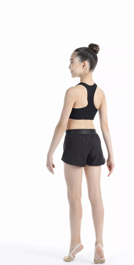 Top de Ginástico Elástico SOLO Preto