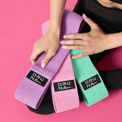 Fabric Resistance Bands 3 Levels INDIGO
