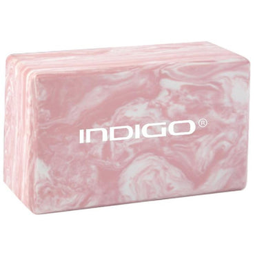 Bloc de Yoga Indigo 2 Pièces en Mousse EVA et Pilates Léger et Antidérapant Marbre.