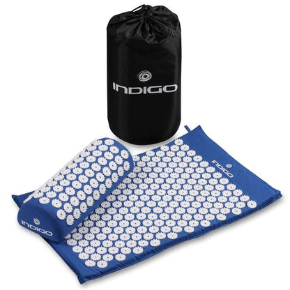 Massage Mat and Pillow INDIGO 67*42*2.5 cm, 38*15*10