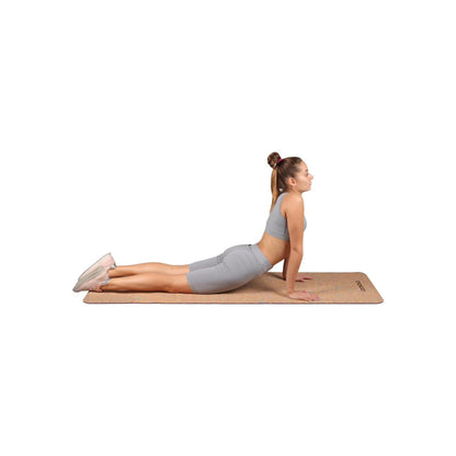 Yoga and Fitness Mat TPE and Cork Indigo 173*61*0.6 cm