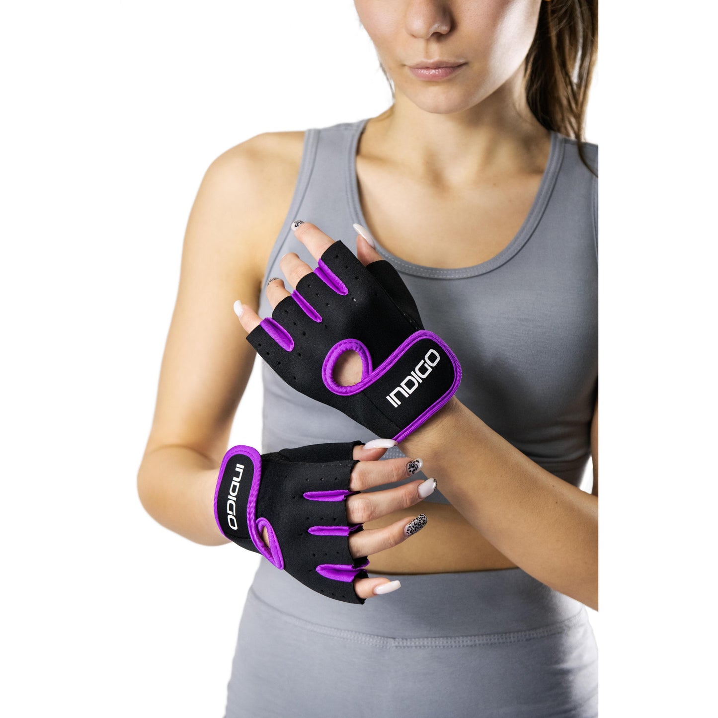 Guantes Fitness con Ajuste de Neopreno para Mujer INDIGO