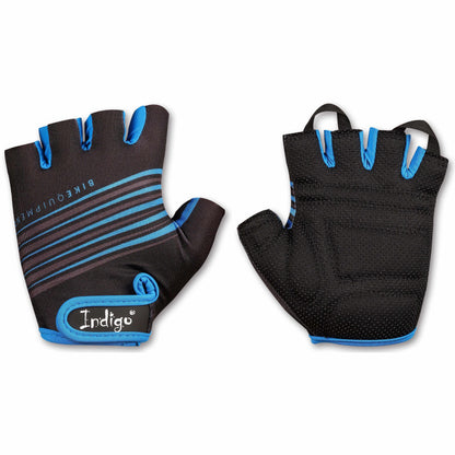 Luvas Ciclismo e Fitness Masculinas INDIGO Preto-Azul