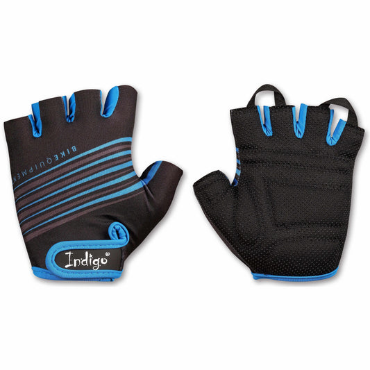 Gants Cyclisme Homme INDIGO Noir-Bleu