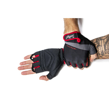 Gants Fitness- Cyclisme Homme INDIGO Noir-Rouge