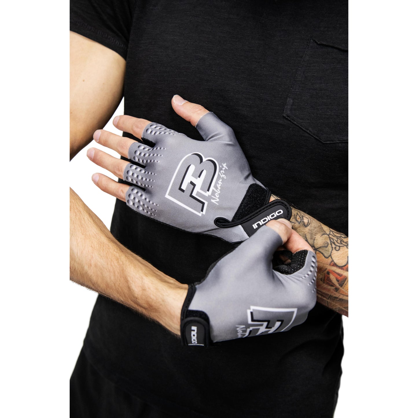 Guantes Ciclismo Hombre INDIGO Gris