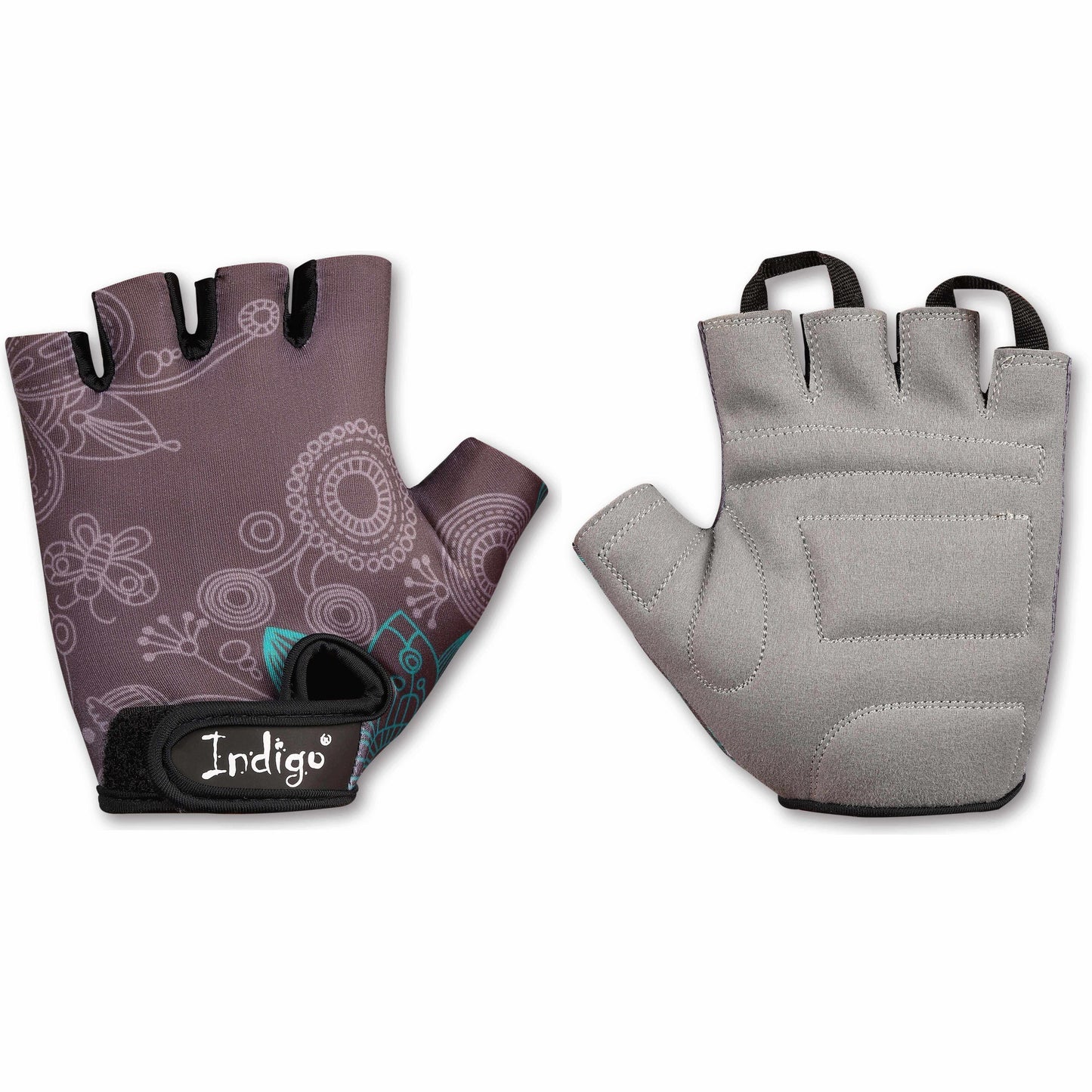 Guantes Ciclismo Mujer INDIGO Gris Claro