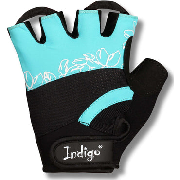 Gants Fitness en Élasthanne Cuir et Néoprène pour Femme INDIGO Turquoise.