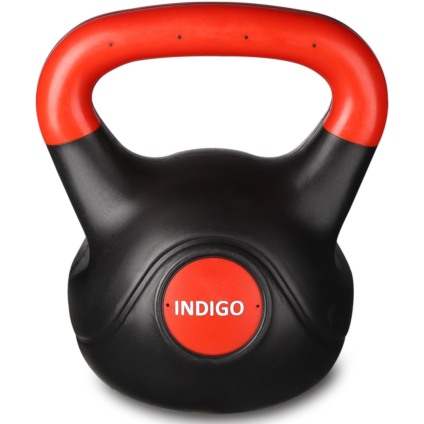 Haltere Kettlebell Plástico INDIGO Preto-Vermelho