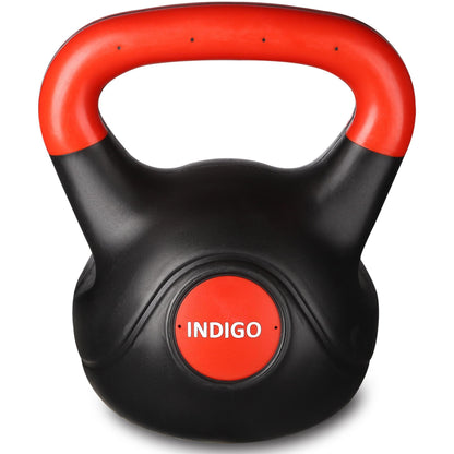 Haltere Kettlebell Plástico INDIGO Preto-Vermelho