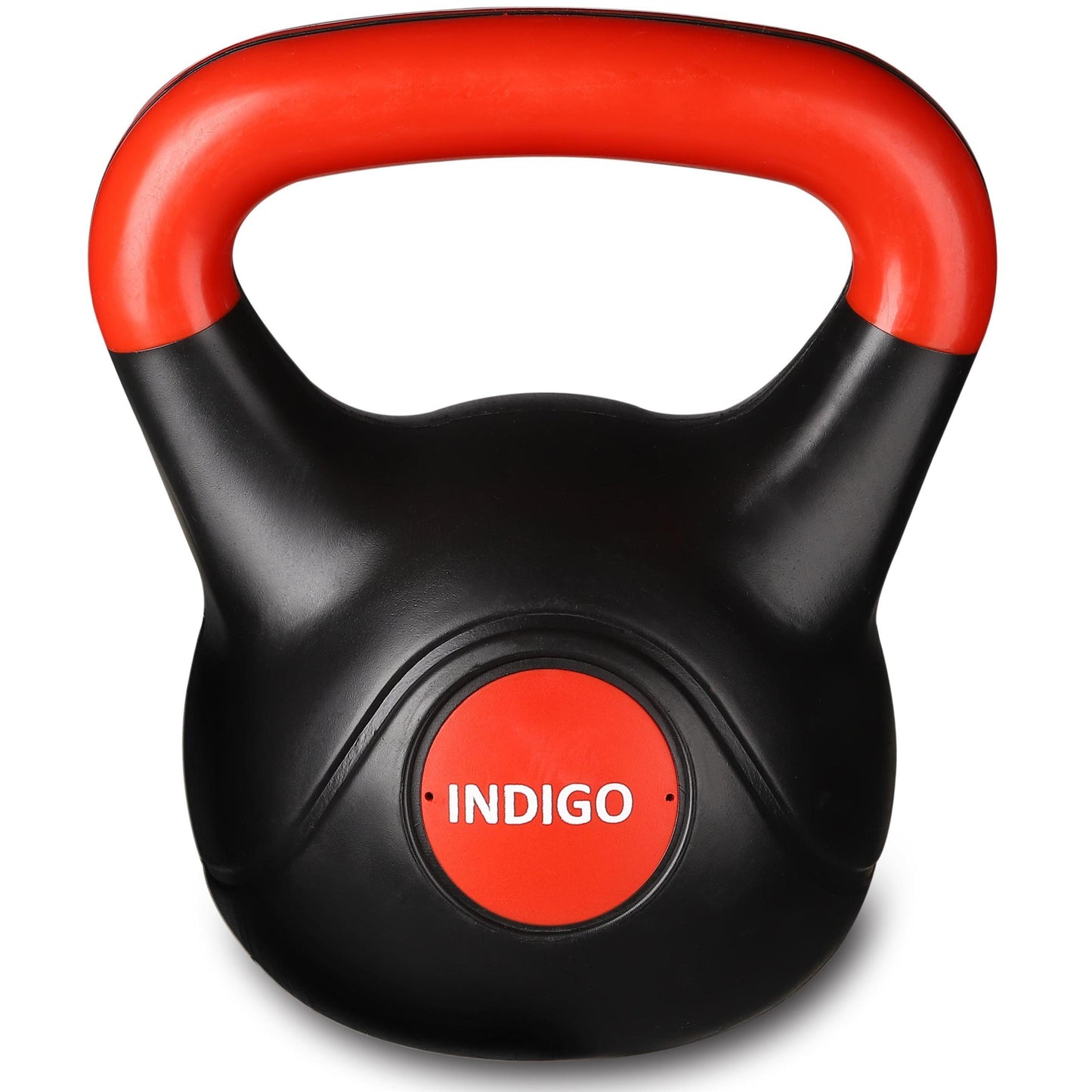 Haltere Kettlebell Plástico INDIGO Preto-Vermelho