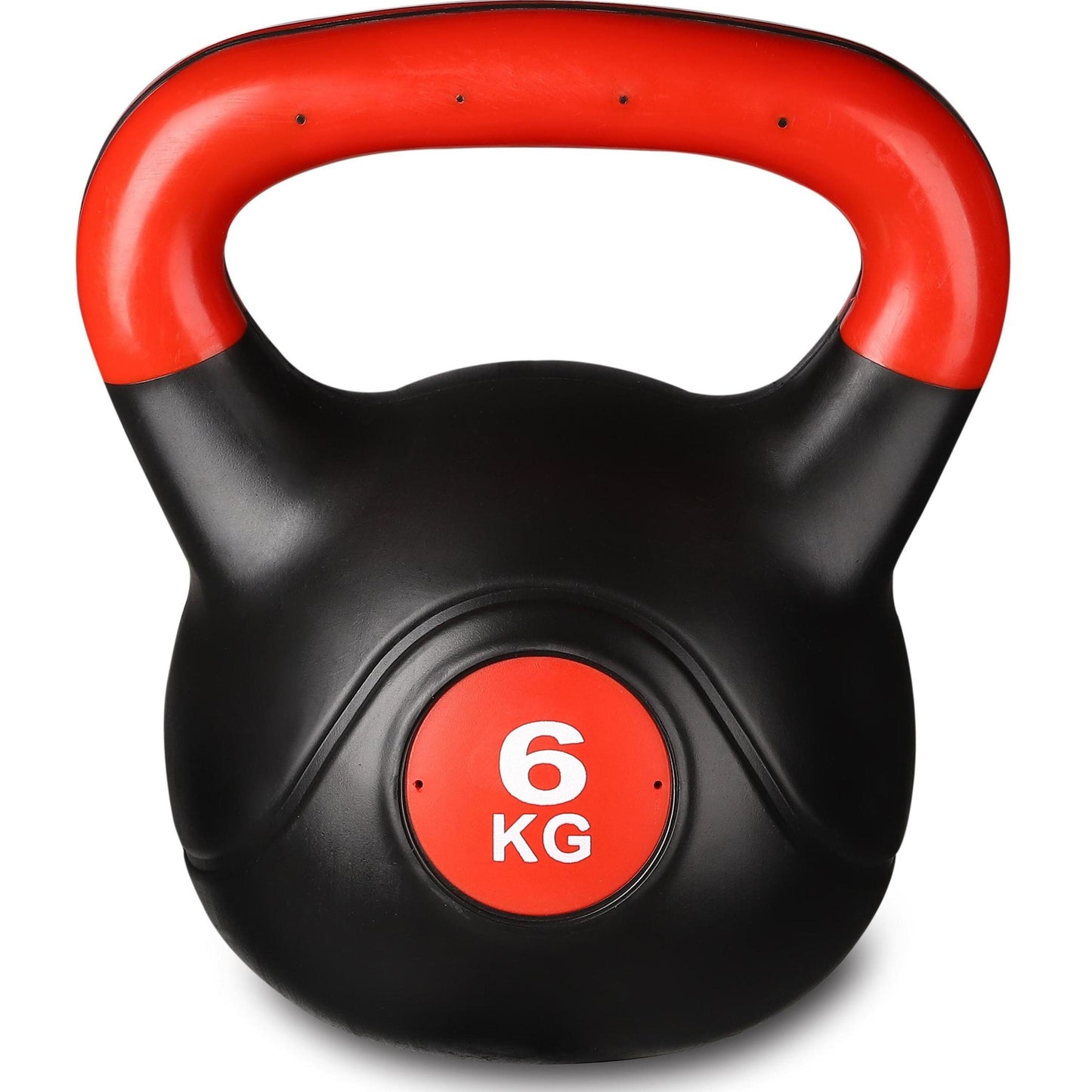 Haltere Kettlebell Plástico INDIGO Preto-Vermelho