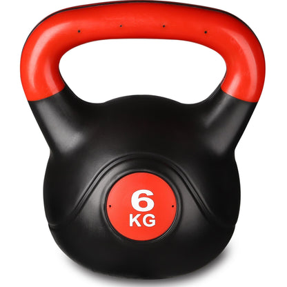 Haltere Kettlebell Plástico INDIGO Preto-Vermelho