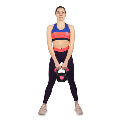 Haltere Kettlebell Plástico INDIGO Preto-Vermelho