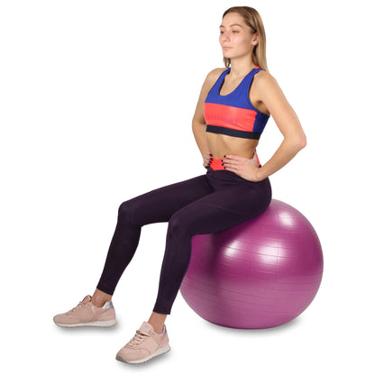 Gym Ball Anti-Burst + Pump INDIGO