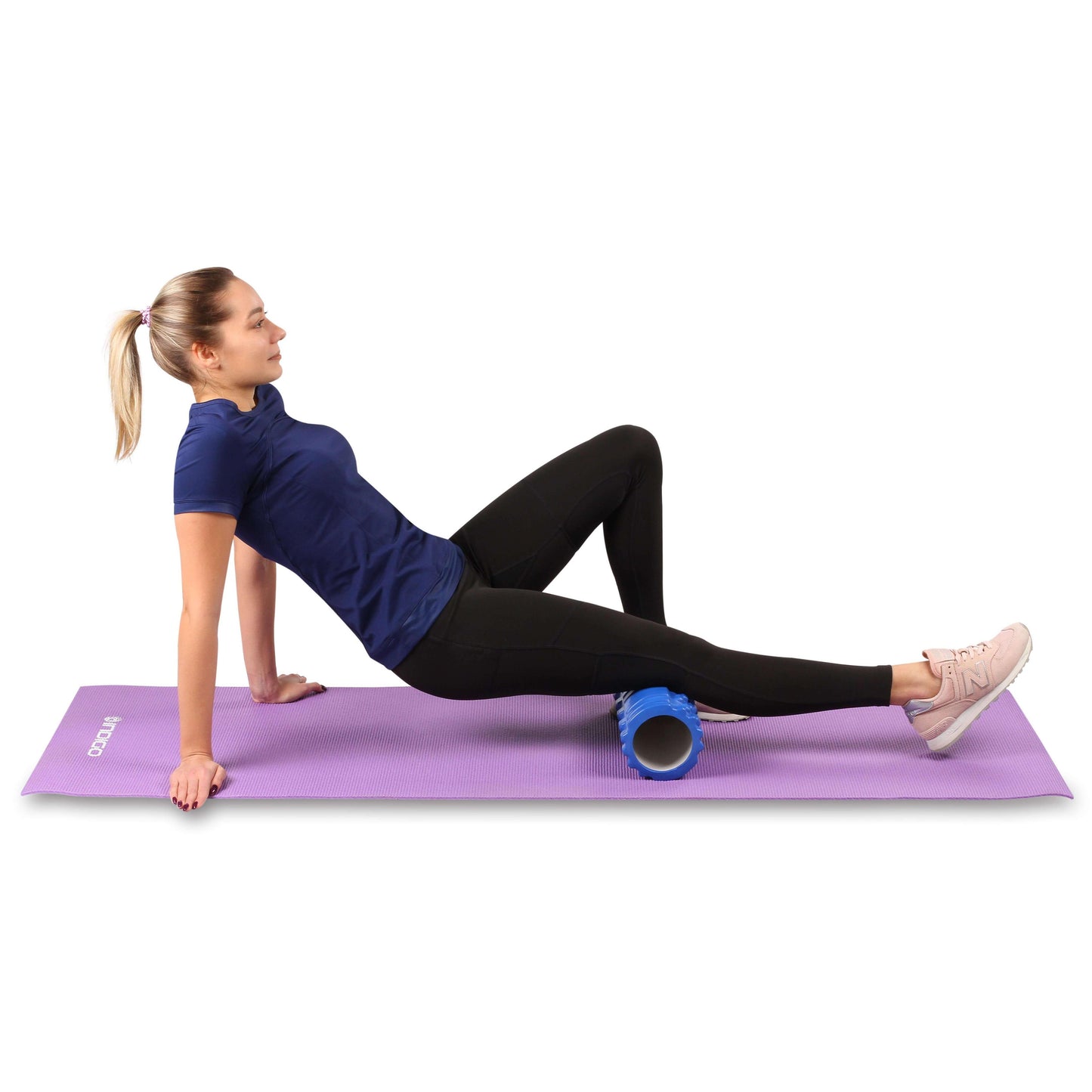 Rolo de Espuma Faom Roller Para Massagem Muscular, Yoga e Fitness INDIGO 33*14 cm Multicolor