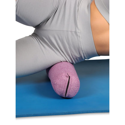 Rolo de Pano Recheado Para Massagem Muscular e Yoga INDIGO 34*9 cm