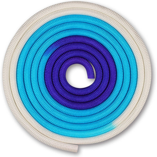 Corde Pour Gymnastique Rythmique Pondérée 165g INDIGO Tricolore 3 m Blanc-Bleu-Violet