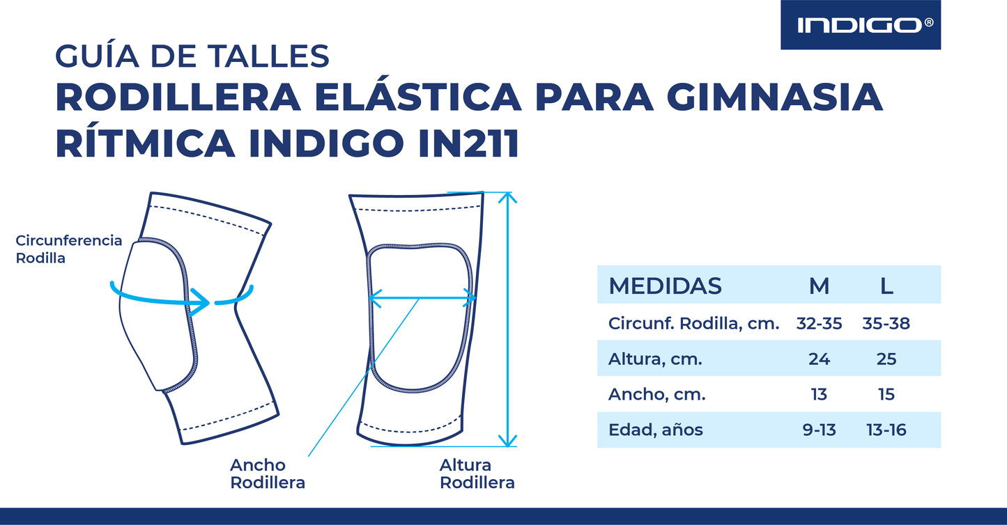 Joelheiras Elásticas Para Ginástica Rítmica INDIGO