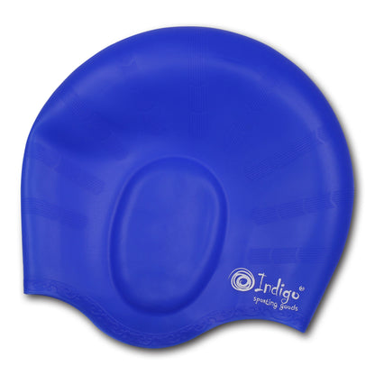 Gorro de Natación con Protección de Oído de Silicona Impermeable INDIGO