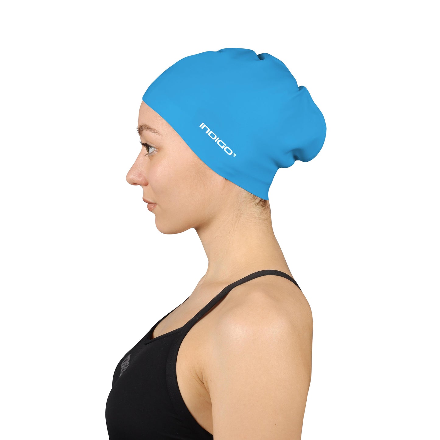 Gorro de Natación Silicona para Cabellos Largos INDIGO