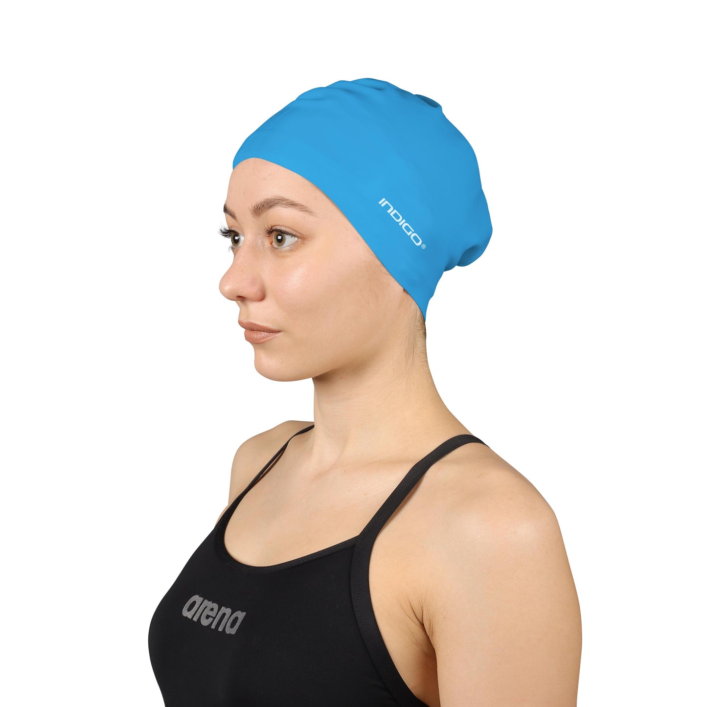 Gorro de Natación Silicona para Cabellos Largos INDIGO