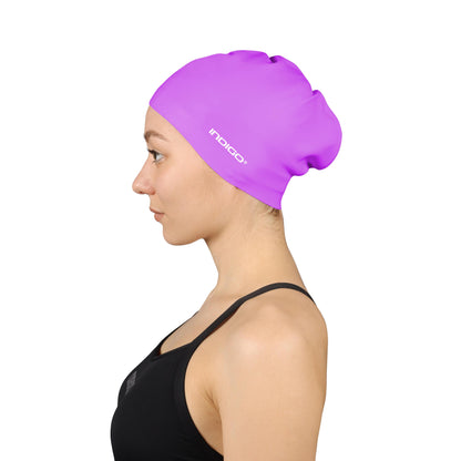 Gorro de Natación Silicona para Cabellos Largos INDIGO